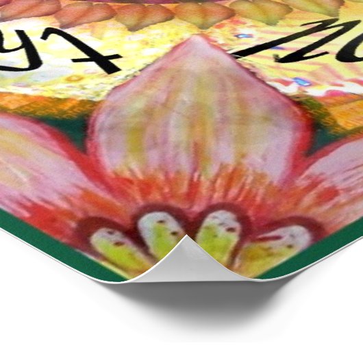 Dankbarkeit Mandala Poster (Ecke)