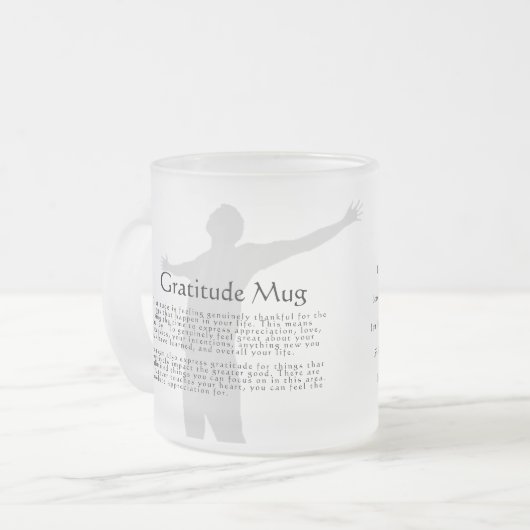 Dankbarkeit Mattglastasse (Vorderseite Links)