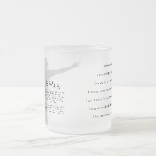 Dankbarkeit Mattglastasse (Mittel)