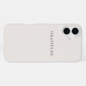 Dankbarkeit – Minimale Typografie iPhone Hülle (Rückseite (Horizontal))