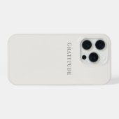 Dankbarkeit – Minimale Typografie (schlank oder ro iPhone Hülle (Rückseite (Horizontal))