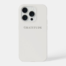Dankbarkeit – Minimale Typografie (schlank oder ro iPhone 15 Pro Hülle