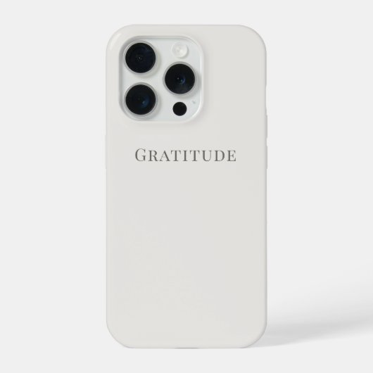 Dankbarkeit – Minimale Typografie (schlank oder ro iPhone Hülle (Rückseite)
