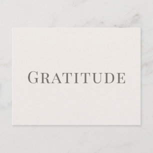 Dankbarkeit – Minimalistische Typografie-Design Postkarte