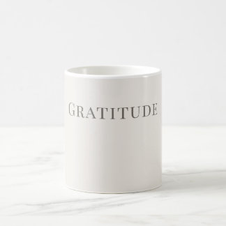 Dankbarkeit – Minimalistische Typografiegestaltung Kaffeetasse
