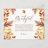Dankbarkeit Moderner Rustikaler Herbst Erntedank U Postkarte (Vorderseite)