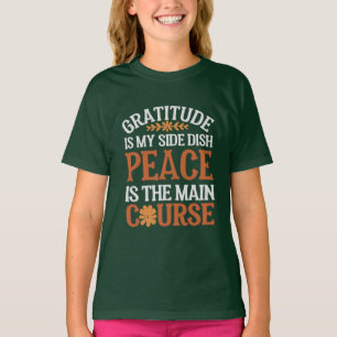 Dankbarkeit & Peace Kids' T - Shirt - individuell