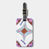 "Dankbarkeit Peace Liebe Unite" Mandala Art Print Gepäckanhänger (Vorderseite vertikal)