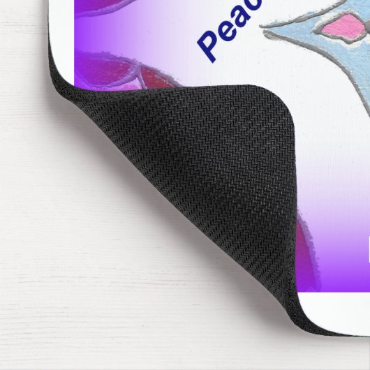 "Dankbarkeit Peace Liebe Unite" Mandala Art Print Mousepad (Ecke)