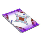 "Dankbarkeit Peace Liebe Unite" Mandala Art Print Notizblock (Rechte Seite)