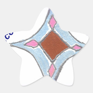 "Dankbarkeit Peace Liebe Unite" Mandala Art Print Stern-Aufkleber