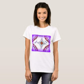 "Dankbarkeit Peace Liebe Unite" Mandala Art Print T-Shirt (Vorne ganz)
