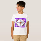 "Dankbarkeit Peace Liebe Unite" Mandala Art Print T-Shirt (Vorne ganz)