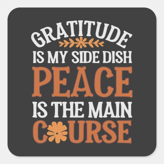 Dankbarkeit & Peace Sticker Sheet - Anpassbar (Vorderseite)