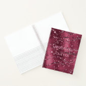 Dankbarkeit Personalisiert Journal, Burgund Glitze Notizblock (Innenseite)
