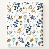 Dankbarkeit Personalisierte florale botanische Wei Notizblock (Rückseite)