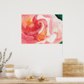 Dankbarkeit Pink Rose Poster (Küche)