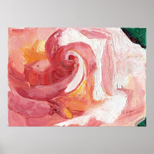 Dankbarkeit Pink Rose Poster (Vorne)