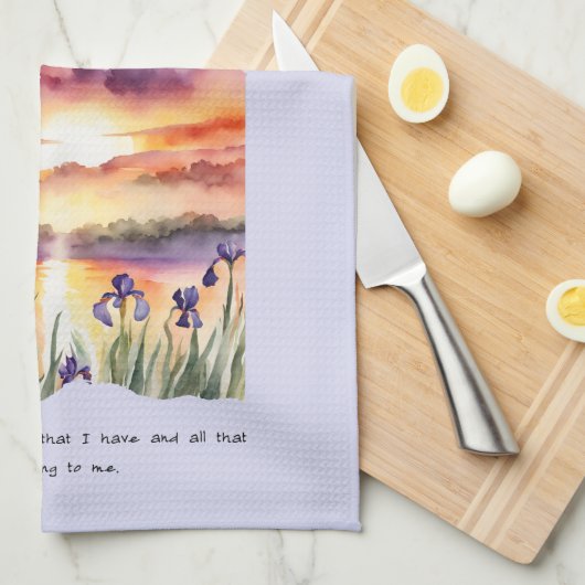 Dankbarkeit positive Bekräftigung Geschirrtuch (Viertel Falte)