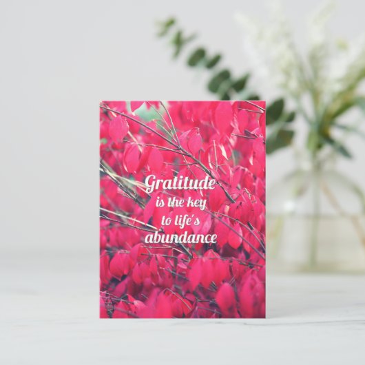 Dankbarkeit Postkarte (Stehend Vorderseite)