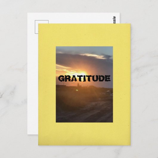 Dankbarkeit Postkarte (Vorne/Hinten)