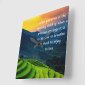 Dankbarkeit Quadratische Wanduhr (Winkel)