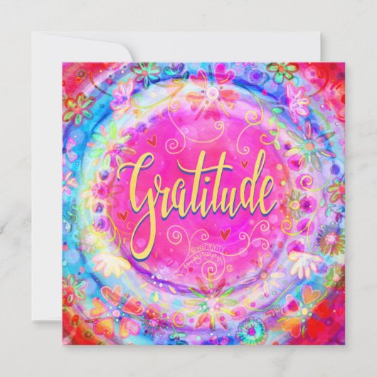 Dankbarkeit Rosa Hübsche Ermutigung für alle Dankeskarte (Vorderseite)