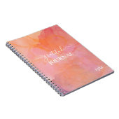Dankbarkeit Rosa Orange Mit Monogramm Farbe Notizblock (Rechte Seite)
