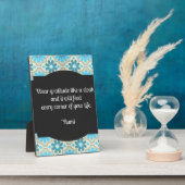 Dankbarkeit Rumi Quote Tabletop Plaque Fotoplatte (Seite)