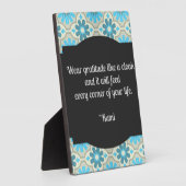 Dankbarkeit Rumi Quote Tabletop Plaque Fotoplatte (Seite)