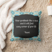 Dankbarkeit Rumi Quote Throw Kissen (Decke)