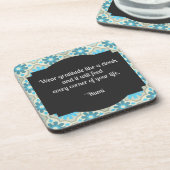 Dankbarkeit Rumi Zitat Getränkeuntersetzer (Linke Seite)