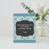 Dankbarkeit Rumi Zitat II Postkarte (Stehend Vorderseite)