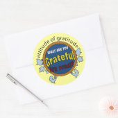 Dankbarkeit Runder Aufkleber (Umschlag)