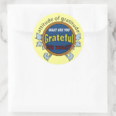 Dankbarkeit Runder Aufkleber (Tasche)
