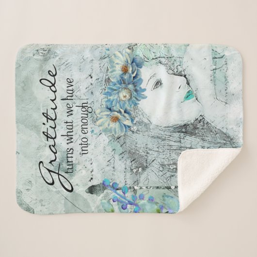 Dankbarkeit Sherpadecke (Vorderseite (Horizontal))