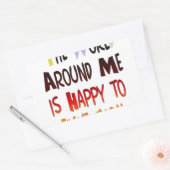 Dankbarkeit, Sie in meiner Welt zu haben Rechteckiger Aufkleber (Umschlag)