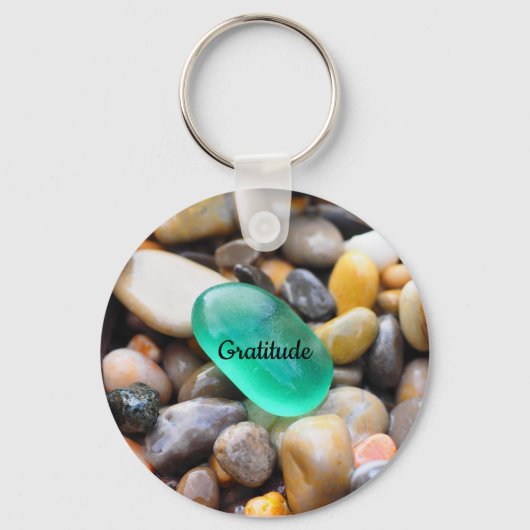 Dankbarkeit Stone Keyring Schlüsselanhänger (Vorderseite)