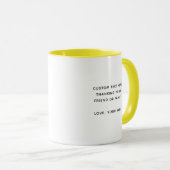 Dankbarkeit Sunshine Moderne Custom Message Tasse (VorderseiteRechts)