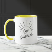 Dankbarkeit Sunshine Moderne Custom Message Tasse
