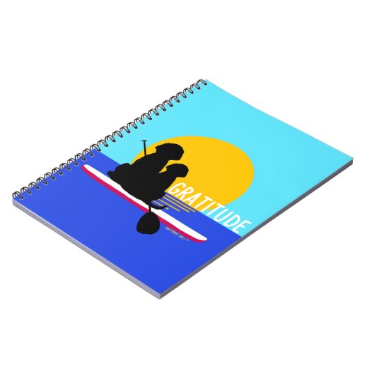 Dankbarkeit SUP Dogs Sunrise Journal Notizblock (Linke Seite)