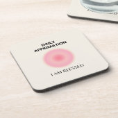 Dankbarkeit Tägliche Bejahung positive spirituelle Getränkeuntersetzer (Linke Seite)