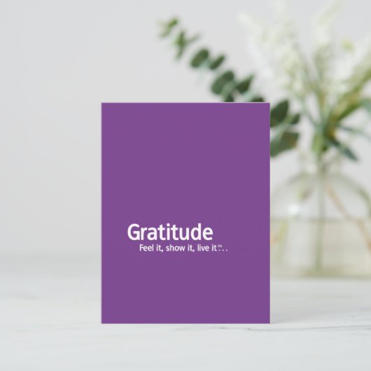 Dankbarkeit - Thought Shapers™ Postkarte (Stehend Vorderseite)