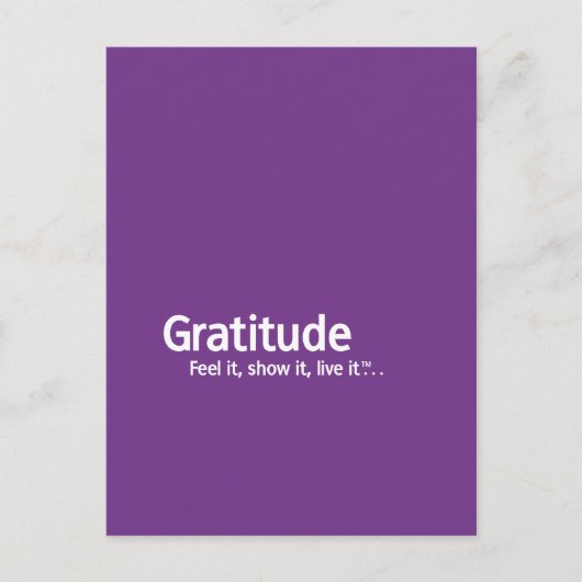 Dankbarkeit - Thought Shapers™ Postkarte (Vorderseite)