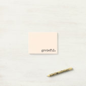 Dankbarkeit Typografie Post-it Klebezettel (Auf Schreibtisch)