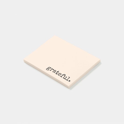 Dankbarkeit Typografie Post-it Klebezettel (angewinkelt)