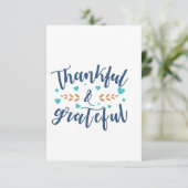 Dankbarkeit und eine große Danksagkarte Dankeskarte (Stehend Vorderseite)