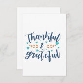 Dankbarkeit und eine große Danksagkarte Dankeskarte (Vorne/Hinten)