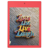 "Dankbarkeit und Liebe" Klemmbrett (Rückseite)