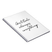 Dankbarkeit verändert alles. notizblock (Rechte Seite)